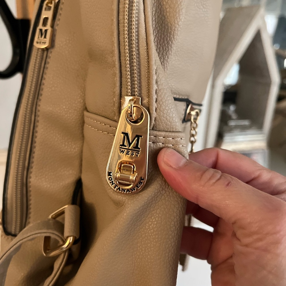 Montana West Faux Leather Backpack with Tassel Pocket - Picture 9 of 14